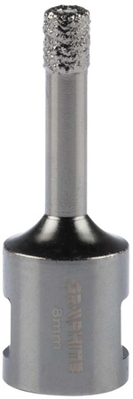 Otwornica diamentowa do kamienia, gresu, płytek, szkła, asfaltu, cegły i betonu 8 mm Graphite 55H301