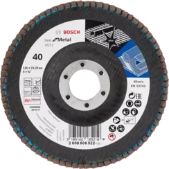 Tarcza listkowa do metalu wypukła BEST FOR METAL Bosch 125x22,23 mm P40