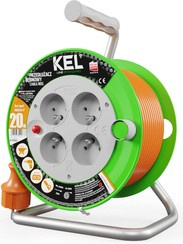 Przedłużacz elektryczny bębnowy warsztatowy o długości 20 m KEL PB-ST/M/20M/3X1/H05VV-F
