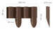 Palisada ogrodowa do trawników brązowa 9,5cm x 2,4m 4 ECO Cellfast 34-031