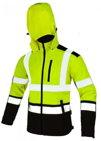 Kurtka softshell fluorescencyjna SOFTREF Yellow rozmiar XL