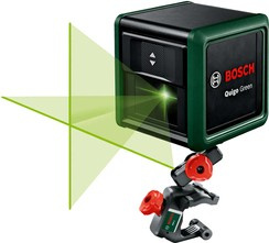 Laser krzyżowy samopoziomujący z wiązką zieloną Bosch Quigo Green + uchwyt MM2