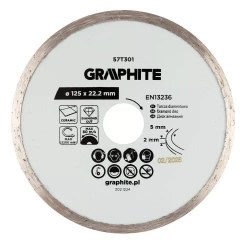 Tarcza diamentowa pełna 125 x 22,2 mm Graphite