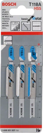 Brzeszczot do wyrzynarki do metalu BASIC FOR METAL Bosch T 118 A 3 sztuki