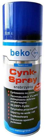 Cynk w sprayu 99,995% o pojemności 400 ml odporność temperatury do 250 °C Beko