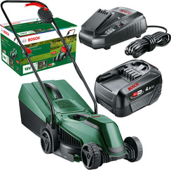 Kosiarka akumulatorowa do trawy o szerokości cięcia 32cm Bosch Easy Mower 18V-32-200 + akumulator 4 Ah + ładowraka AL 1830