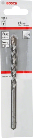 Wiertło do betonu, kamienia i cegły SILVER PERCUSSION Bosch 8x120 mm CYL-3