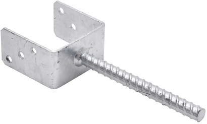 Podstawa słupa do wmurowania KSU kotwa U o wymiarach 120 x 65 x 200 x 4 mm