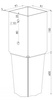 Podstawa słupa wbijana wspornik KSW o wymiarach 90 x 150 x 750 x 2 mm