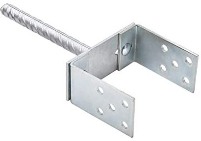 Podstawa słupa/kotwa do wmurowania KSU kotwa U o wymiarach 160 x 65 x 200 x 4 mm