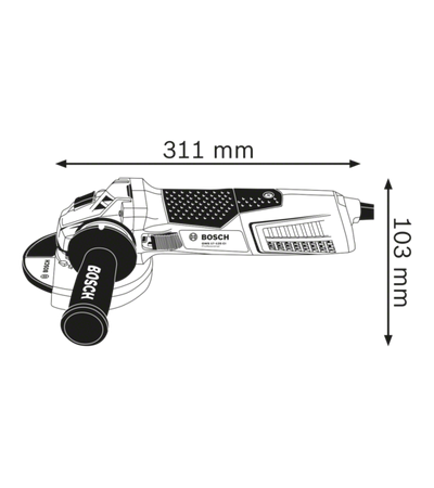Szlifierka kątowa sieciowa 1900 W GWS 19-125 CIST Bosch Professional 125 mm