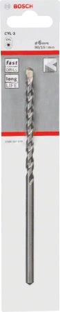 Wiertło do betonu, kamienia i cegły SILVER PERCUSSION Bosch 6x150 mm CYL-3