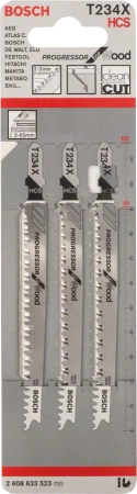 Brzeszczot do wyrzynarki do drewna PROGRESSOR FOR WOOD Bosch T 234 X 3 sztuki
