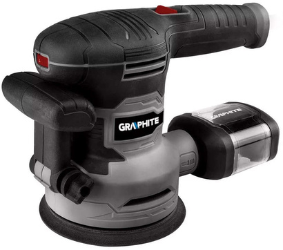 Szlifierka mimośrodowa sieciowa 450 W Graphite 125/150 mm + wymienna stopa + walizka