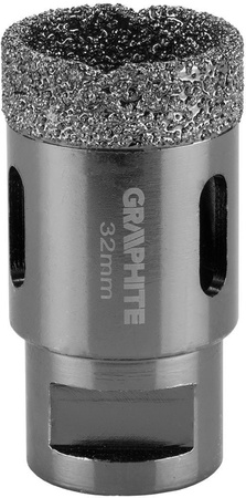 Otwornica diamentowa do kamienia, gresu, płytek, szkła, asfaltu, cegły i betonu 32 mm Graphite 55H309
