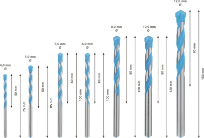 Bosch zestaw wierteł EXPERT MultiConstruction CYL-9 7szt.