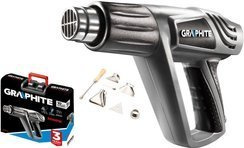 Opalarka elektryczna sieciowa z regulacją temperatury o mocy 2000 W i zakresie temperatury 25 ºC - 600 ºC Graphite 59G524