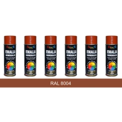 EuroColor miedziany brąz połysk spray 400ml - farba akrylowa RAL 8004 - 6 sztuk