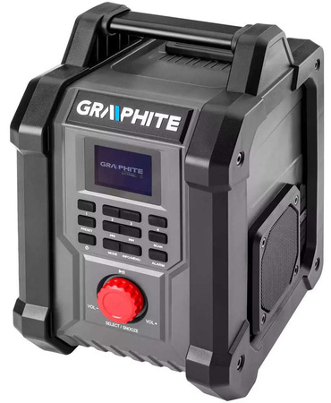 Radio budowlane akumulatorowe / sieciowe 18V + zasilacz Graphite 58GE128