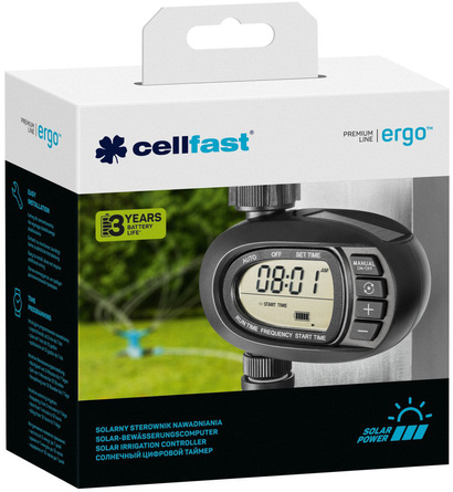 Sterownik solarny nawadniania ogrodu elektroniczny ERGO CELLFAST 52-590