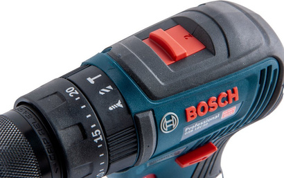 Wiertarko-wkrętarka udarowa akumulatorowa z silnikiem bezszczotkowym Bosch Professional GSB 18V-50 + akumulator 2 x 2.0Ah + walizka