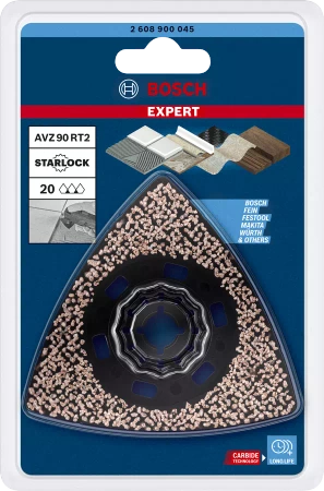 Płyta szlifierska do narzędzi wielofunkcyjnych do usuwania zaprawy i kleju Bosch EXPERT AVZ 90 RT2 90 mm