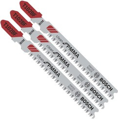 Brzeszczot do wyrzynarki do tworzyw sztucznych CLEAN FOR PMMA Bosch T 102 BF 3 sztuki