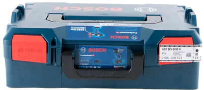 Klucz udarowy akumulatorowy Bosch Professional GDS 18V-1050 H BITURBO + akumulator 2 x 5 Ah + ładowarka + L-BOXX 136