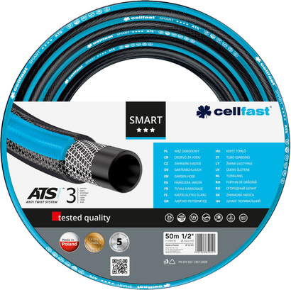 Wąż ogrodowy do nawadniania 1/2" 50 m 3-warstwowy SMART ATS2 Cellfast 13-101