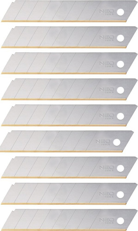 Ostrza wymienne łamane tytan o szerokości ostrza 18 mm 10 sztuk Neo 64-020