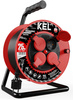 Przedłużacz elektryczny bębnowy warsztatowy o długości 25 m KEL PB-PRO/S/25M/3X1/H05RR-F