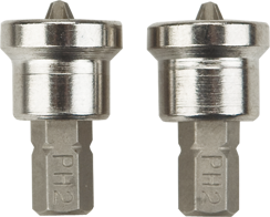 Zestaw końcówek wkrętakowych PH2 x 25 mm 1/4" bity z ogranicznikiem 2 sztuki Neo 06-040