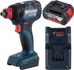 Klucz udarowy akumulatorowy z silnikiem bezszczotkowym GDX18V-200 Bosch Professional + akumulator 18V 4,0Ah + ładowarka 18V-40