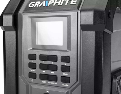 Radio budowlane akumulatorowe / sieciowe 18V + zasilacz Graphite 58GE128