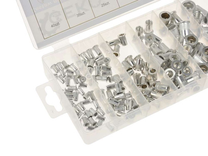 Zestaw nitonakrętek aluminiowych 150szt. Geko