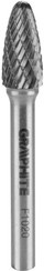 Frez ostrołukowy zaokrąglony do metalu HM, typ F 10 x 20 mm do szlifierki Graphite 55H371