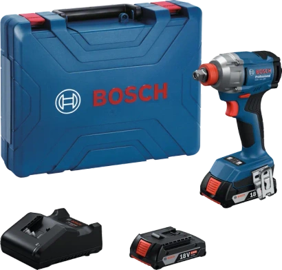 Klucz udarowy akumulatorowy bezszczotkowyy GDX 18V-285 Bosch Professional + 2,0Ah + walizka narzędziowa