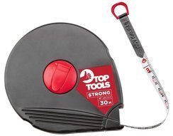 Taśma zwijana miernicza z włókna szklanego o długości 30 m Top Tools 27C513