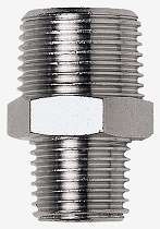 Nypel redukcyjny metalowy z gwintem zewnętrznym 1/4" i gwintem zewnętrznym 3/8"