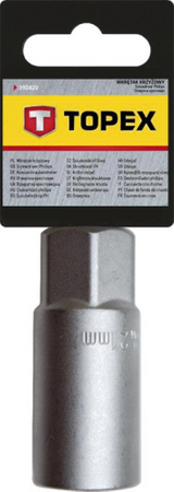 Nasadka do świec zapłonowych w samochodzie sześciokątna ze stali CrV o rozmiarze 1/2" 16 mm Topex 38D764