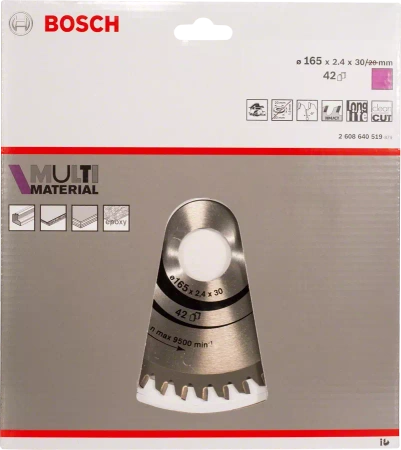 Tarcza pilarska do drewna i metalu MULTI MATERIAL Bosch 165x30 mm 42 zęby