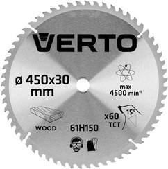 Tarcza pilarska do drewna widiowa Verto 450x30 mm 60 zębów