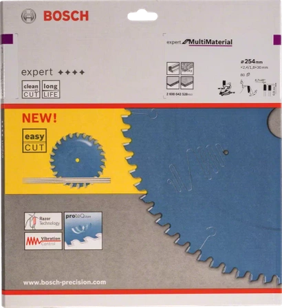 Tarcza pilarska do drewna i metalu EXPERT FOR MULTI MATERIAL Bosch 254x30 mm 80 zębów
