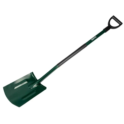 Szpadel prosty, metalowy trzonek, plastikowy uchwyt 15G011-1 VERTO