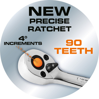 Zestaw kluczy nasadowych 1/2", 1/4" 82 elementów Neo 10-059