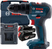 Wiertarko-wkrętarka udarowa akumulatorowa z silnikiem bezszczotkowym Bosch Professional GSB 18V-50 + akumulator 2 x 2.0Ah + walizka