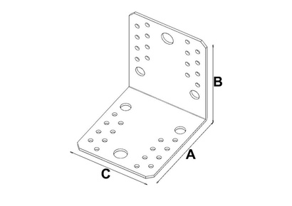 KŁ5 KĄTOWNIK ŁĄCZNIK MONTAŻOWY 105x105x90 ATEST