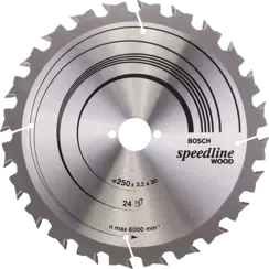 Tarcza pilarska do drewna SPEEDLINE WOOD Bosch 250x30 mm 24 zęby
