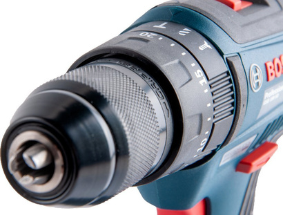 Wiertarko-wkrętarka udarowa akumulatorowa z silnikiem bezszczotkowym Bosch Professional GSB 18V-50 + akumulator 2 x 2.0Ah + walizka