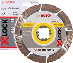 Tarcza diamentowa do betonu, cegły, klinkieru Bosch z systemem X-LOCK do szlifierek kątowych o średnicy 125 mm 2608615166